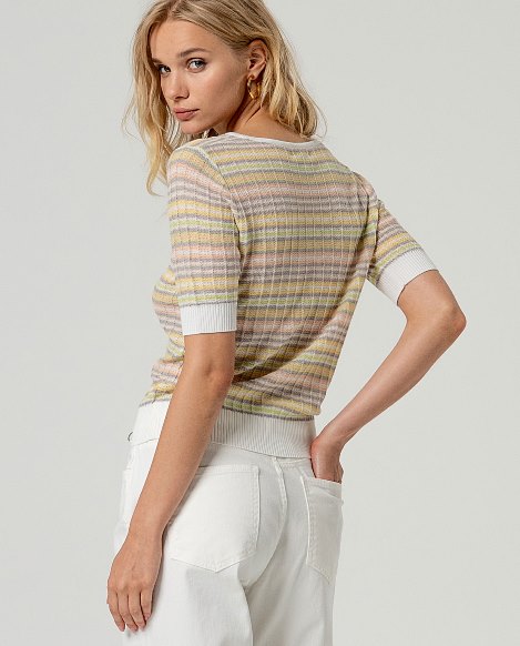 Jersey cuello V crudo DIXIE