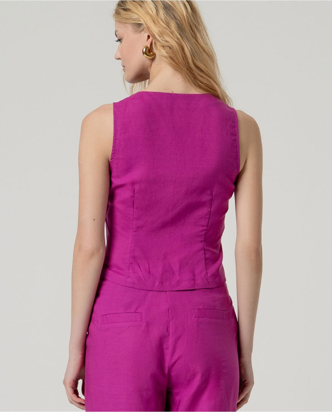 Chaleco ajustado fucsia DAPE