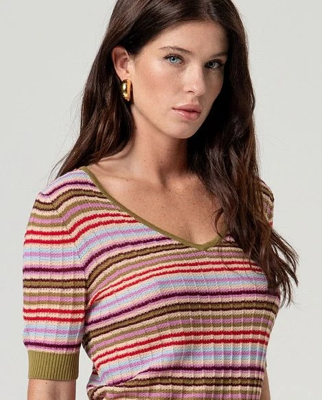 Jersey de cuello V rosa DIXIE