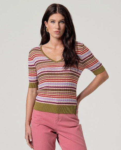 Jersey de cuello V rosa DIXIE