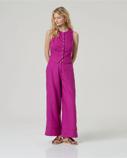 Pantalón ancho fucsia DAPE