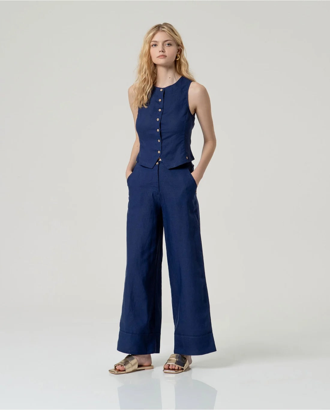 Pantalón ancho azul DAPE
