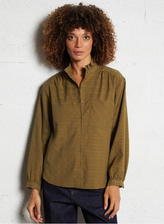 Camisa oversize kaki BERTILA