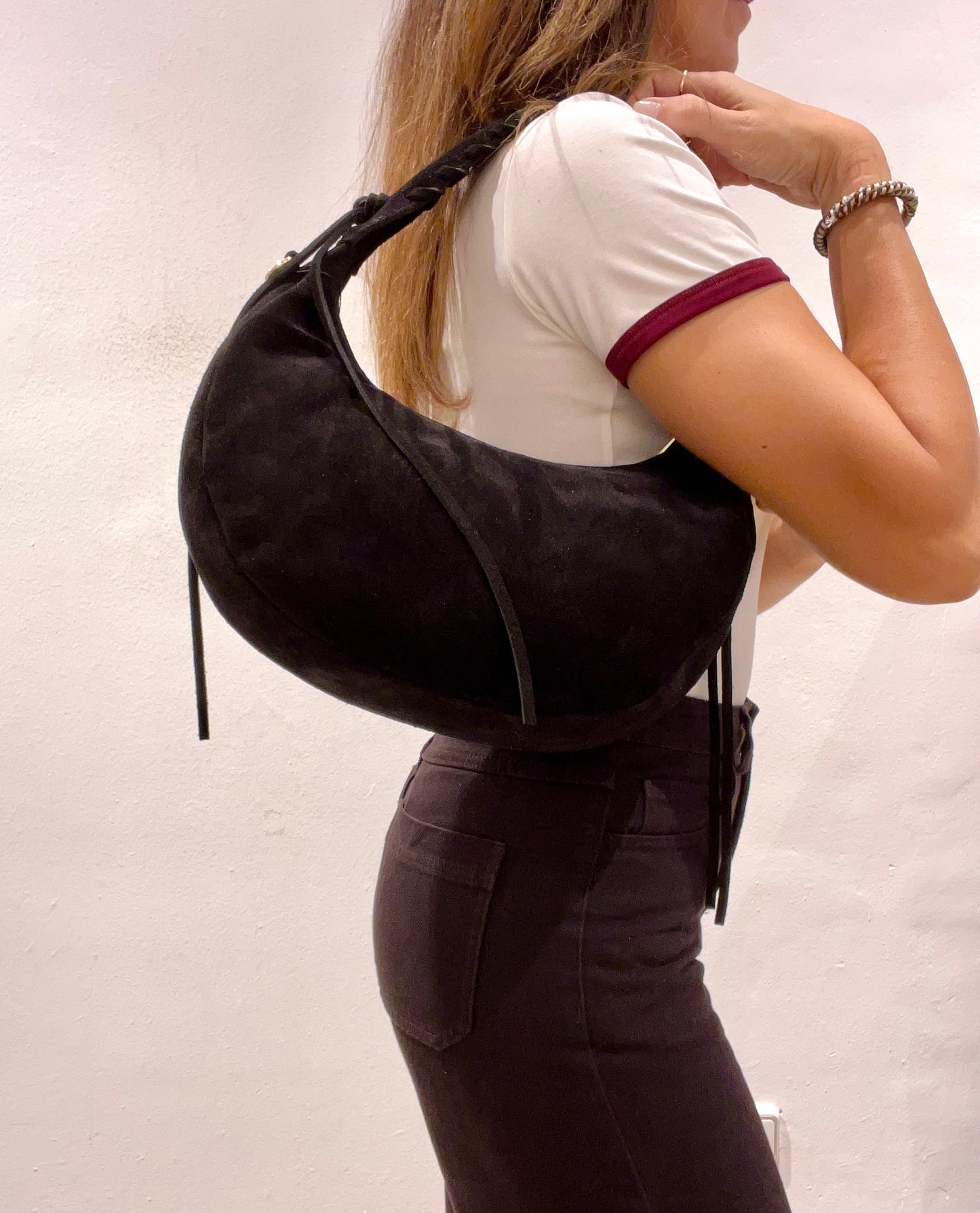 Bolso grande serraje negro DAYTONA