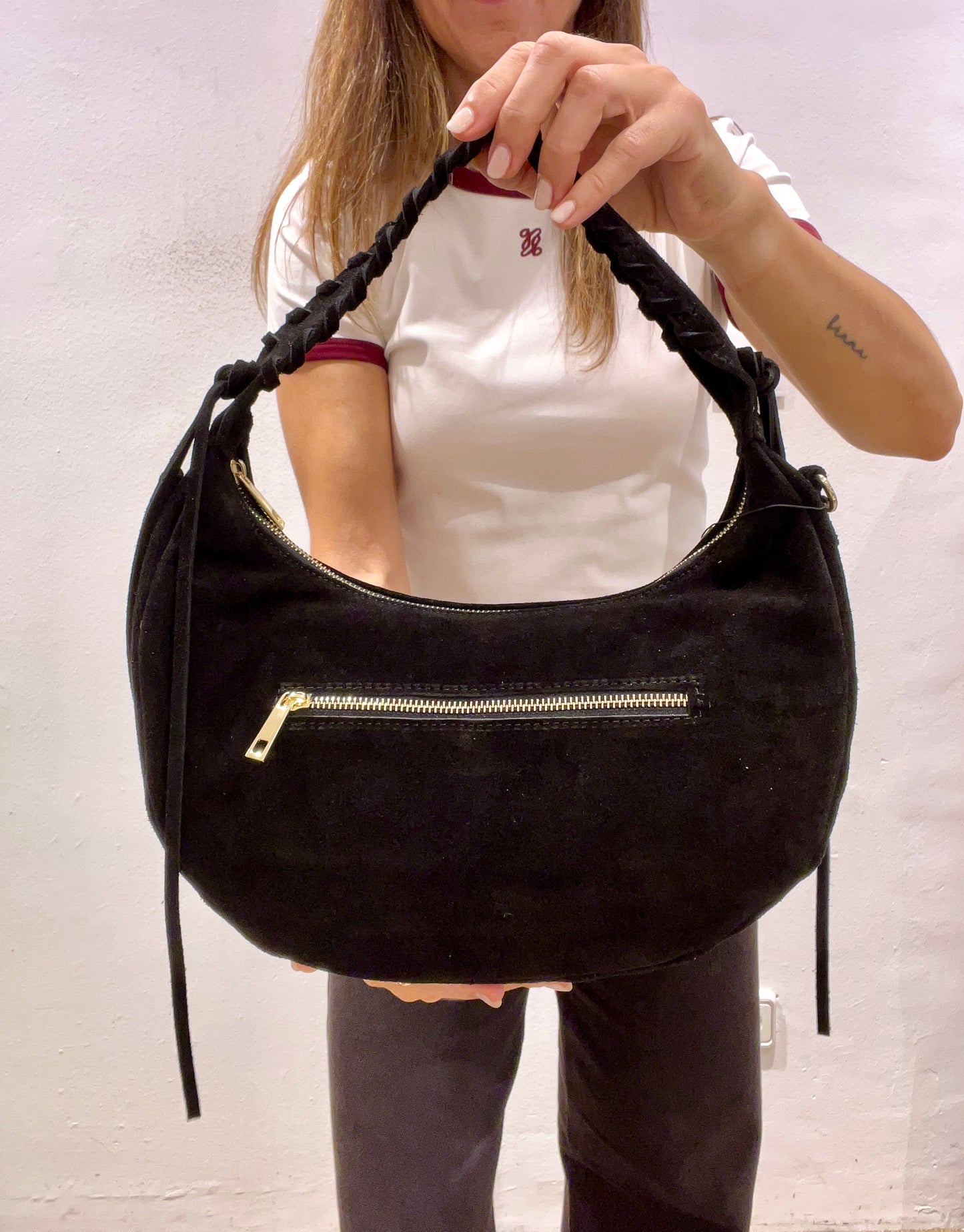 Bolso grande serraje negro DAYTONA