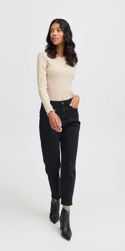 Vaquero negro mom fit BELIA