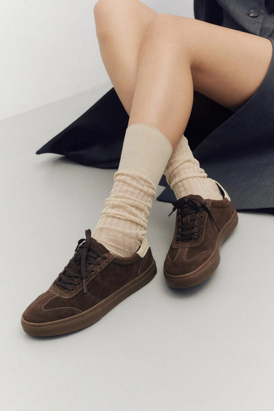Zapatilla ante marron chocolate BODY