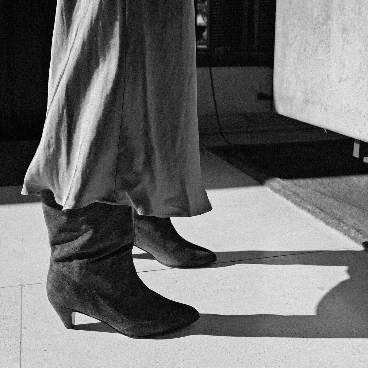 Botas holgadas de ante negro ANONYMOUS