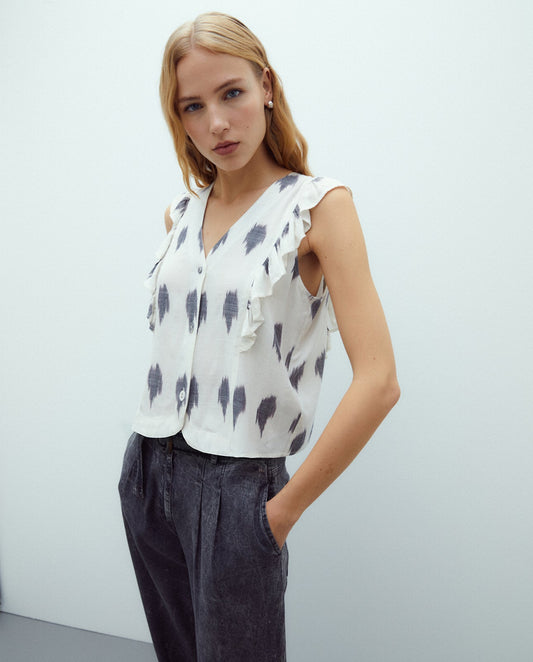 Blusa efecto chaleco DENZEL