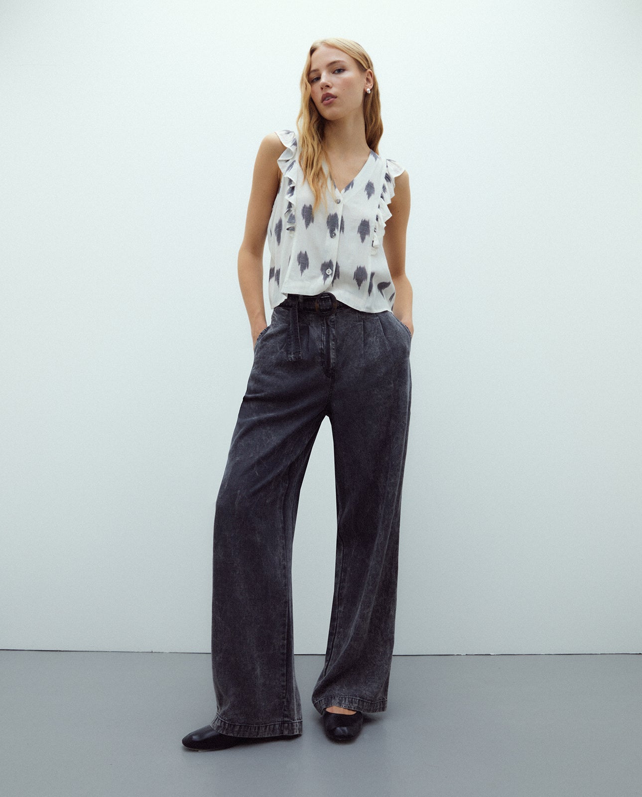 Blusa efecto chaleco DENZEL
