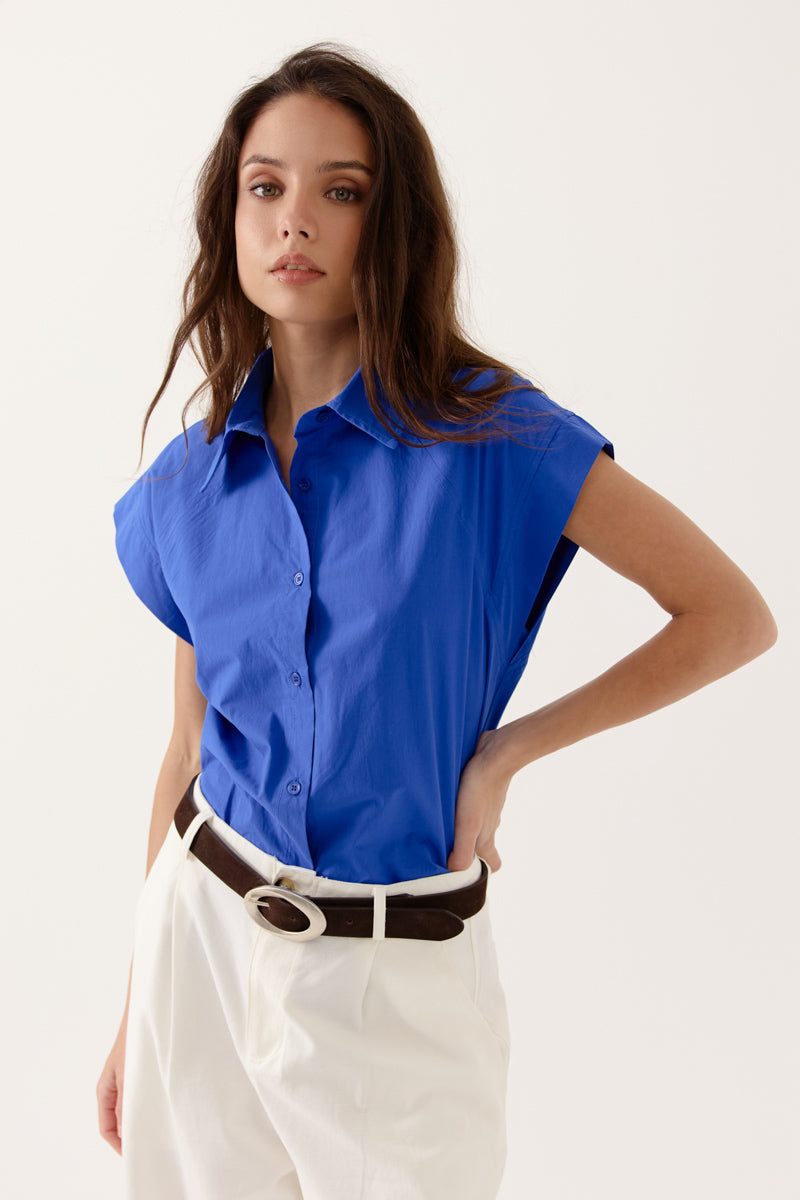 Camisa azul klein DAMA
