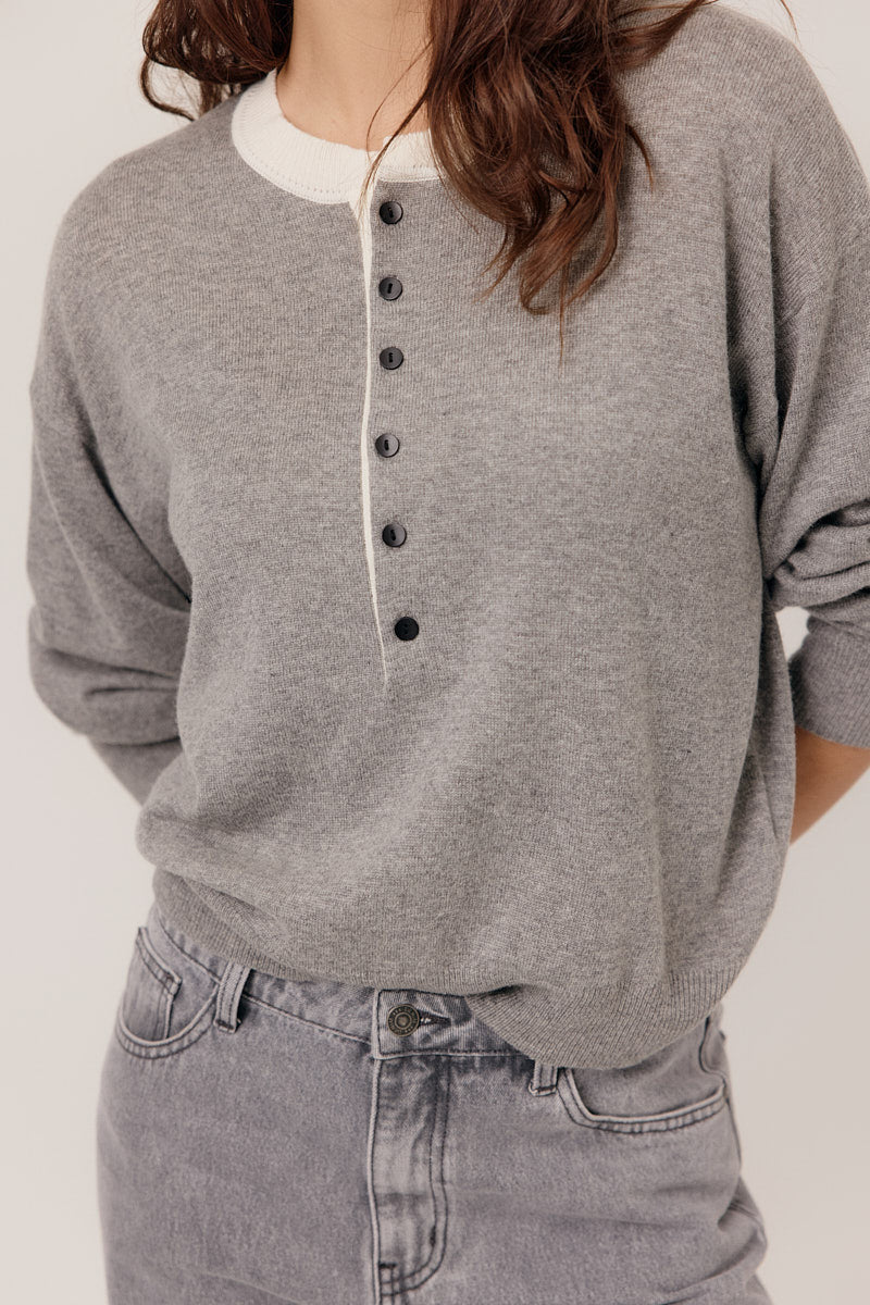 Jersey gris botones BILGE