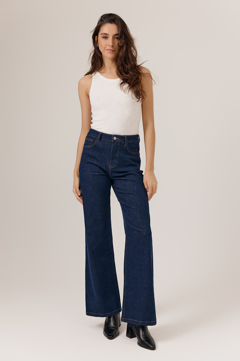 Pantalón vaquero azul oscuro BETANIA