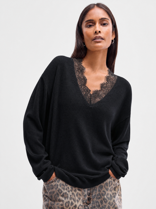 Jersey negro encaje SAGO