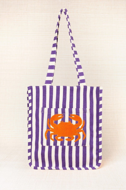 Bolso totte grande rayas CRAB