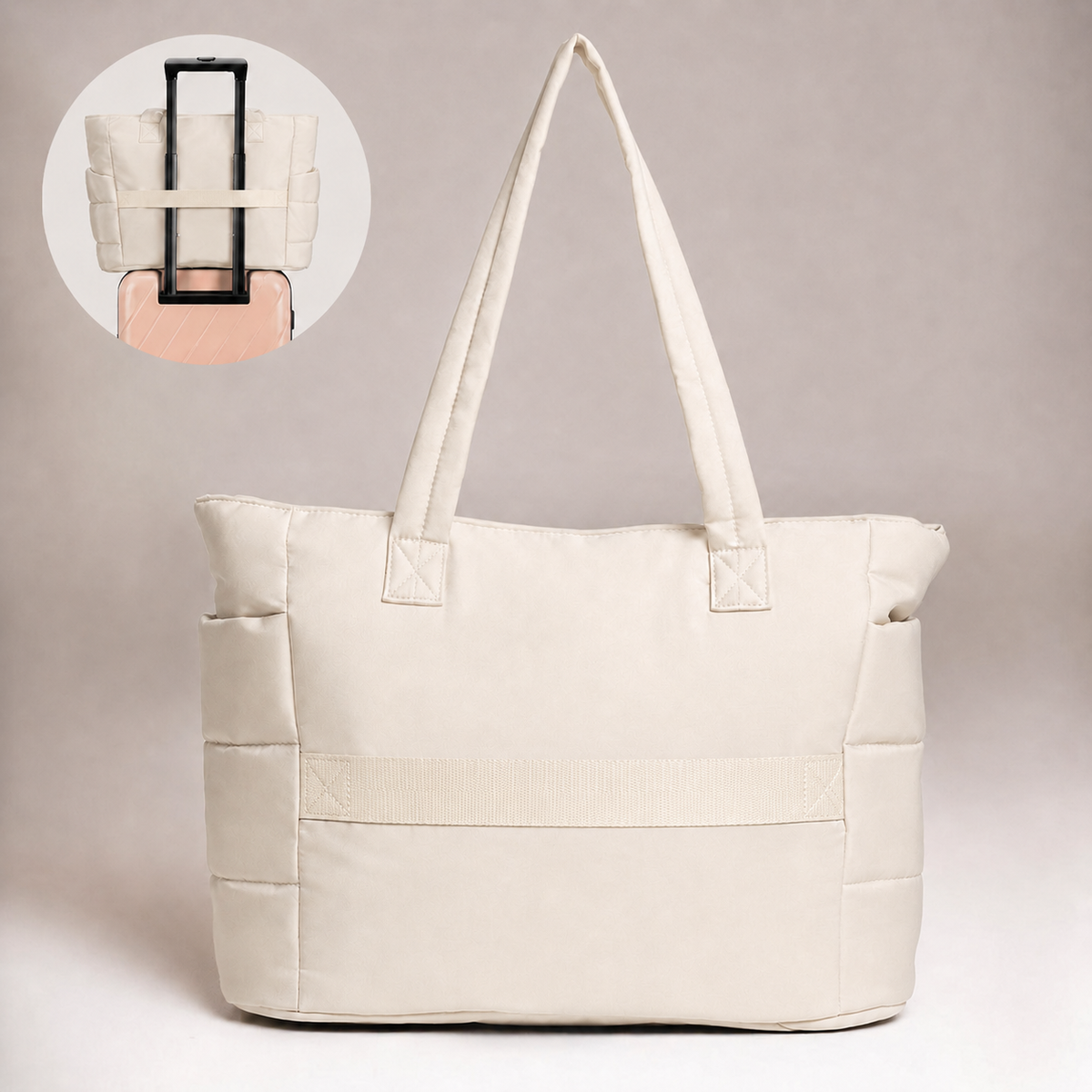 Bolso acolchado PUFFIE LUMARA BAGS crudo