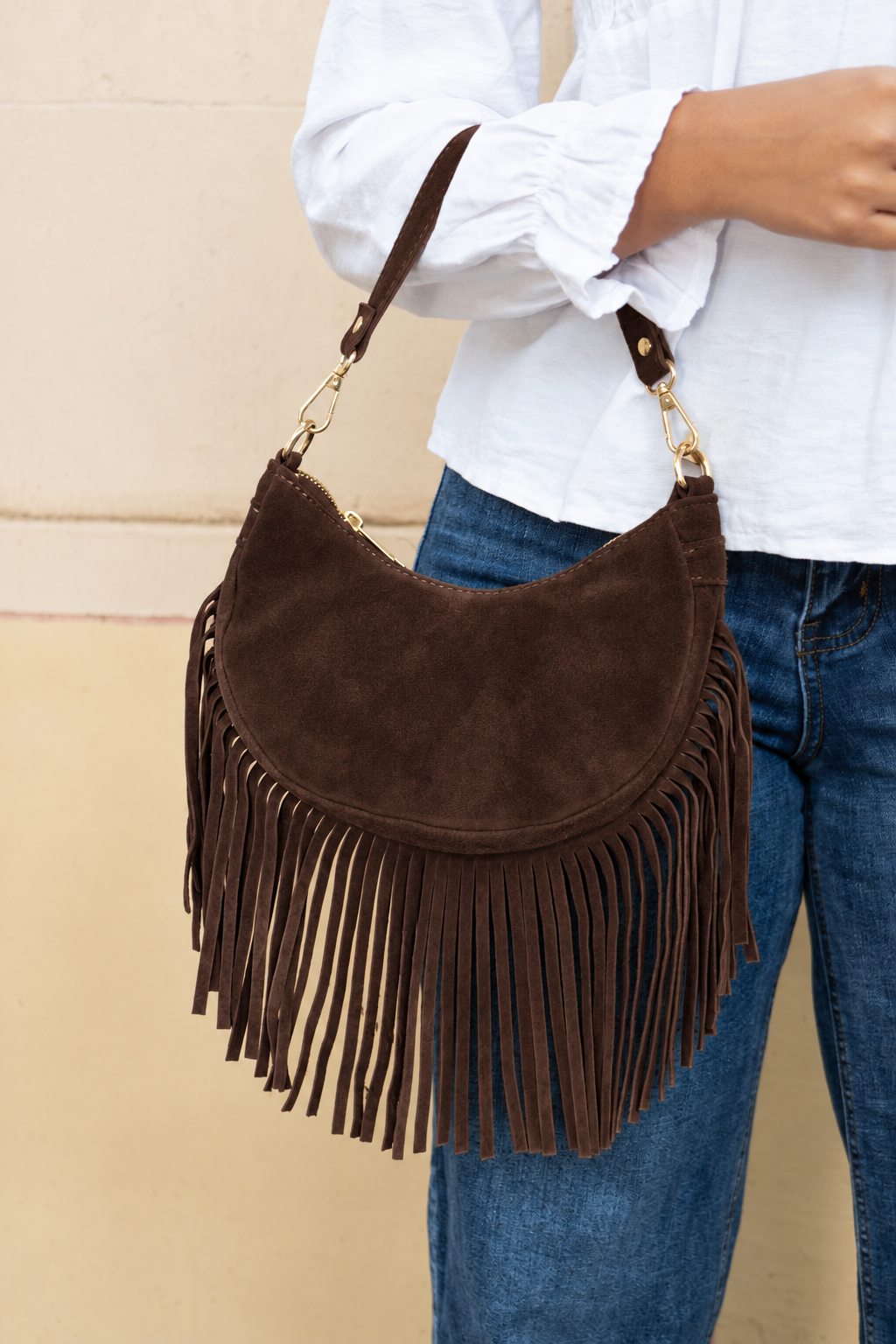 Bolso serraje flecos RAQUEL