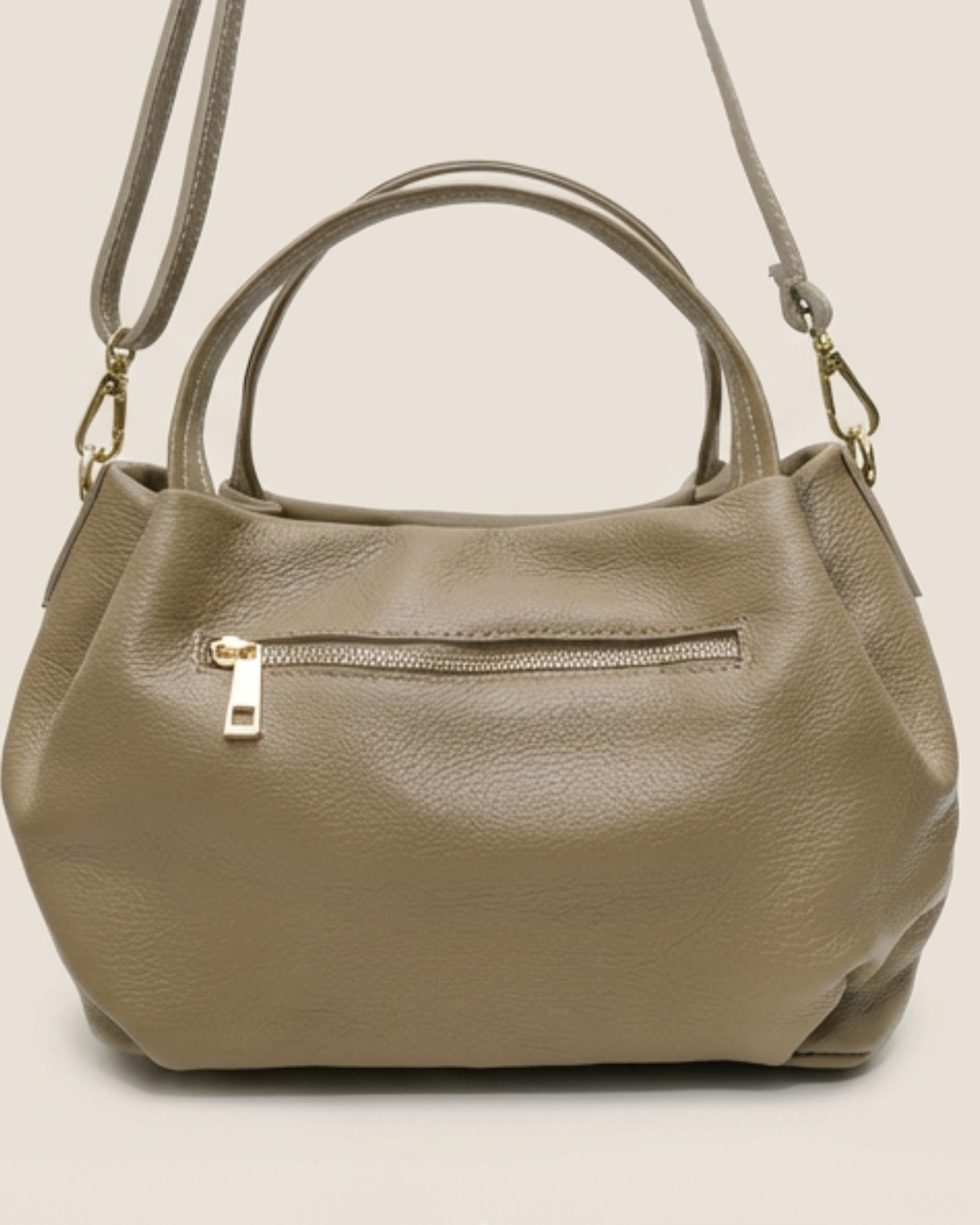 Bolso de piel con doble asa GALA