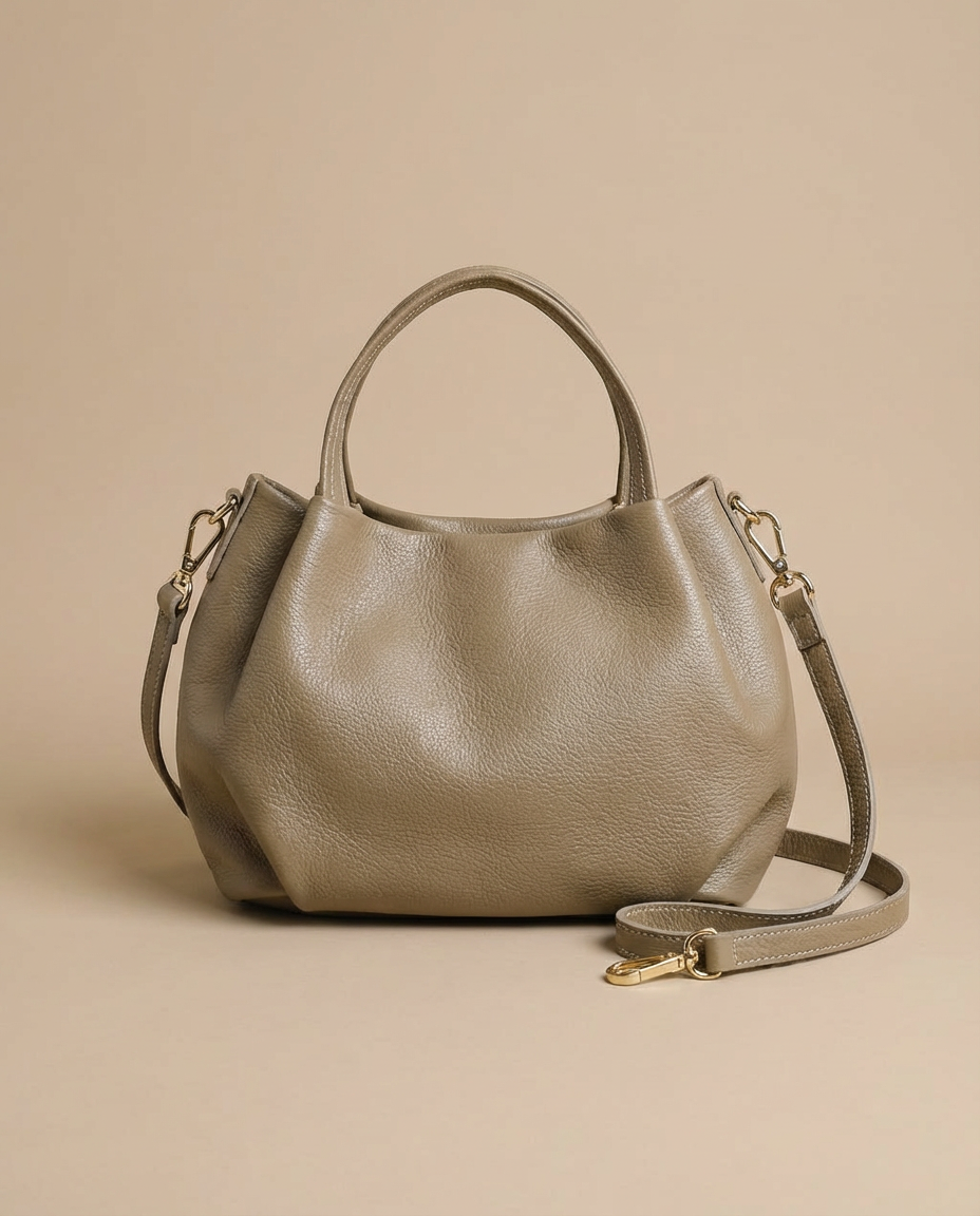 Bolso de piel con doble asa GALA