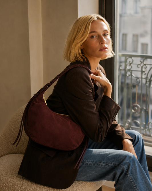 Bolso grande serraje granate DAYTONA