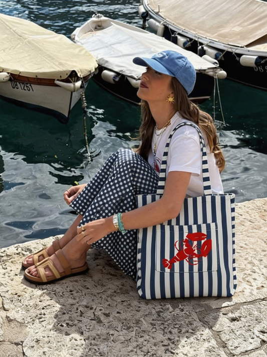 Bolso a rayas de tela LOBSTER