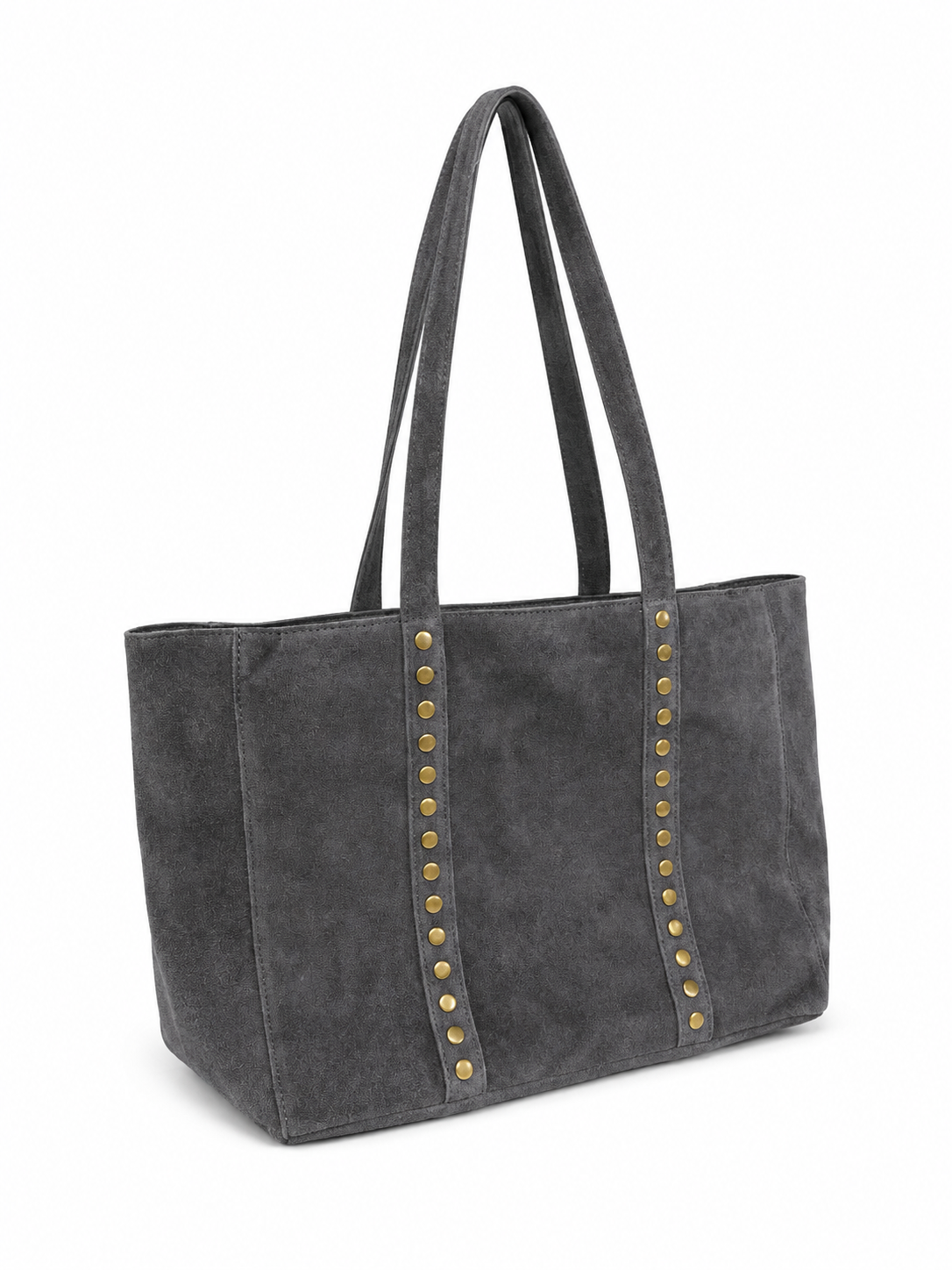 Bolso shopper de serraje gris