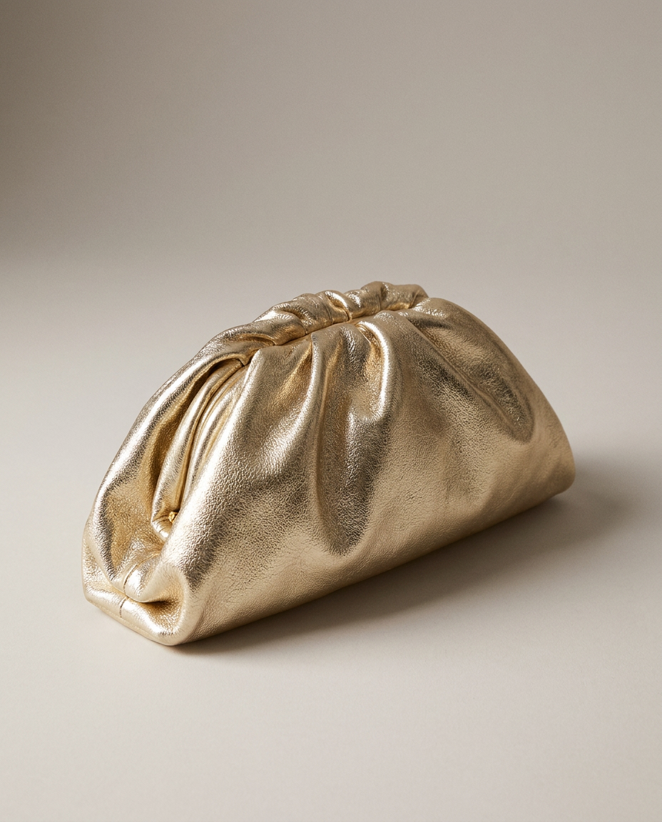 Mini bolso pouch dorado AMOUR