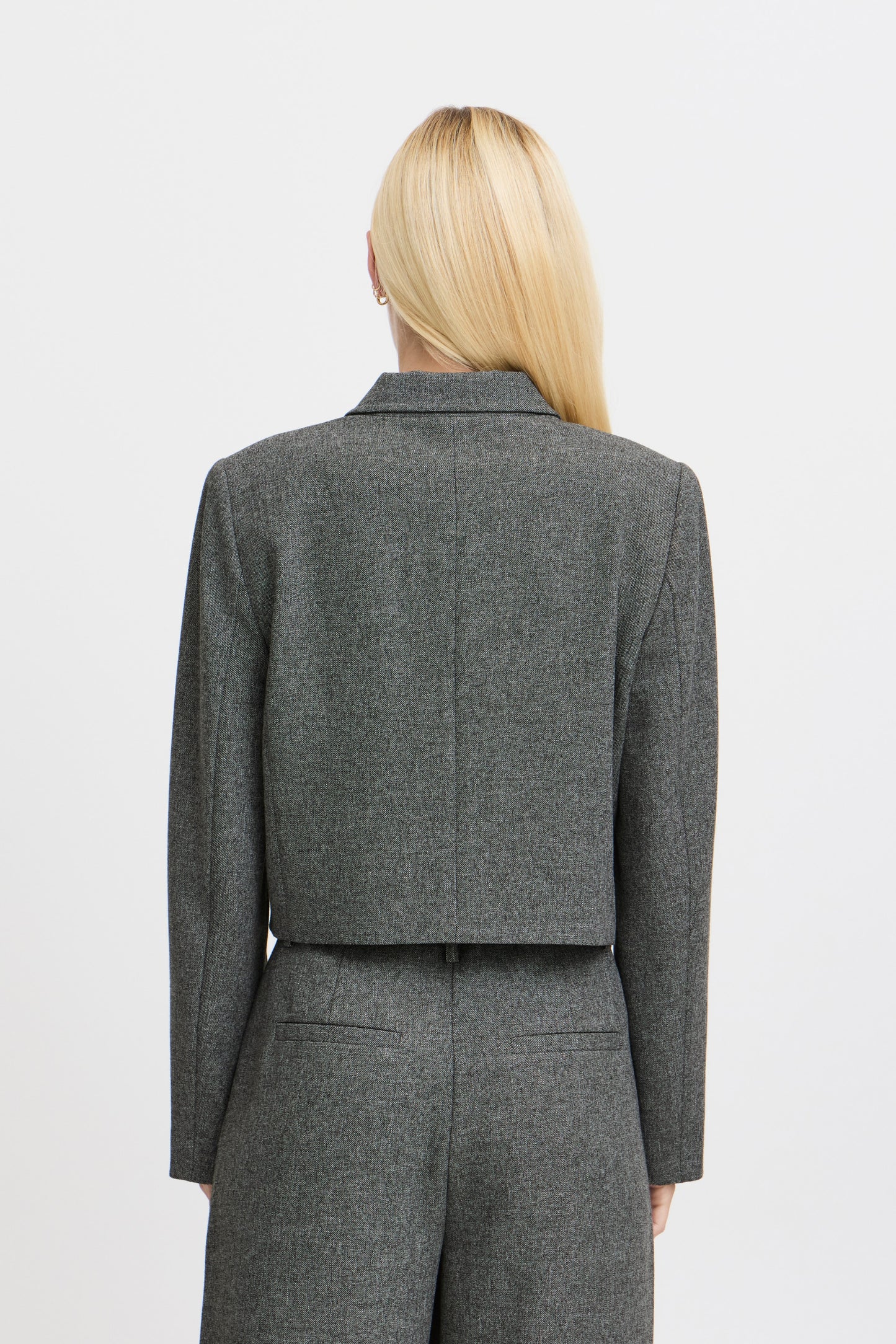 Chaqueta cropped gris BRISA