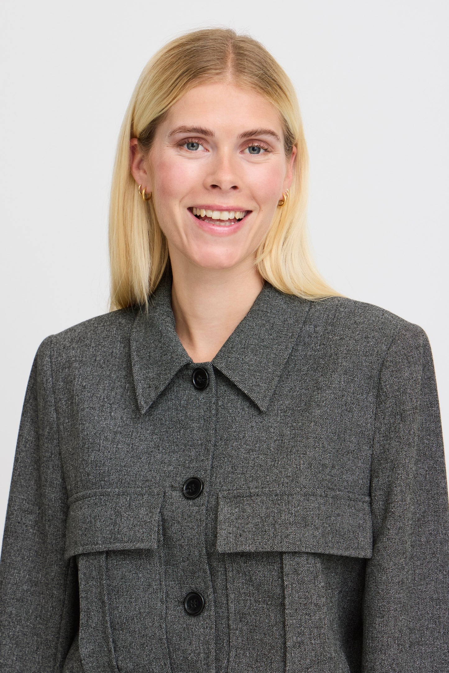 Chaqueta cropped gris BRISA