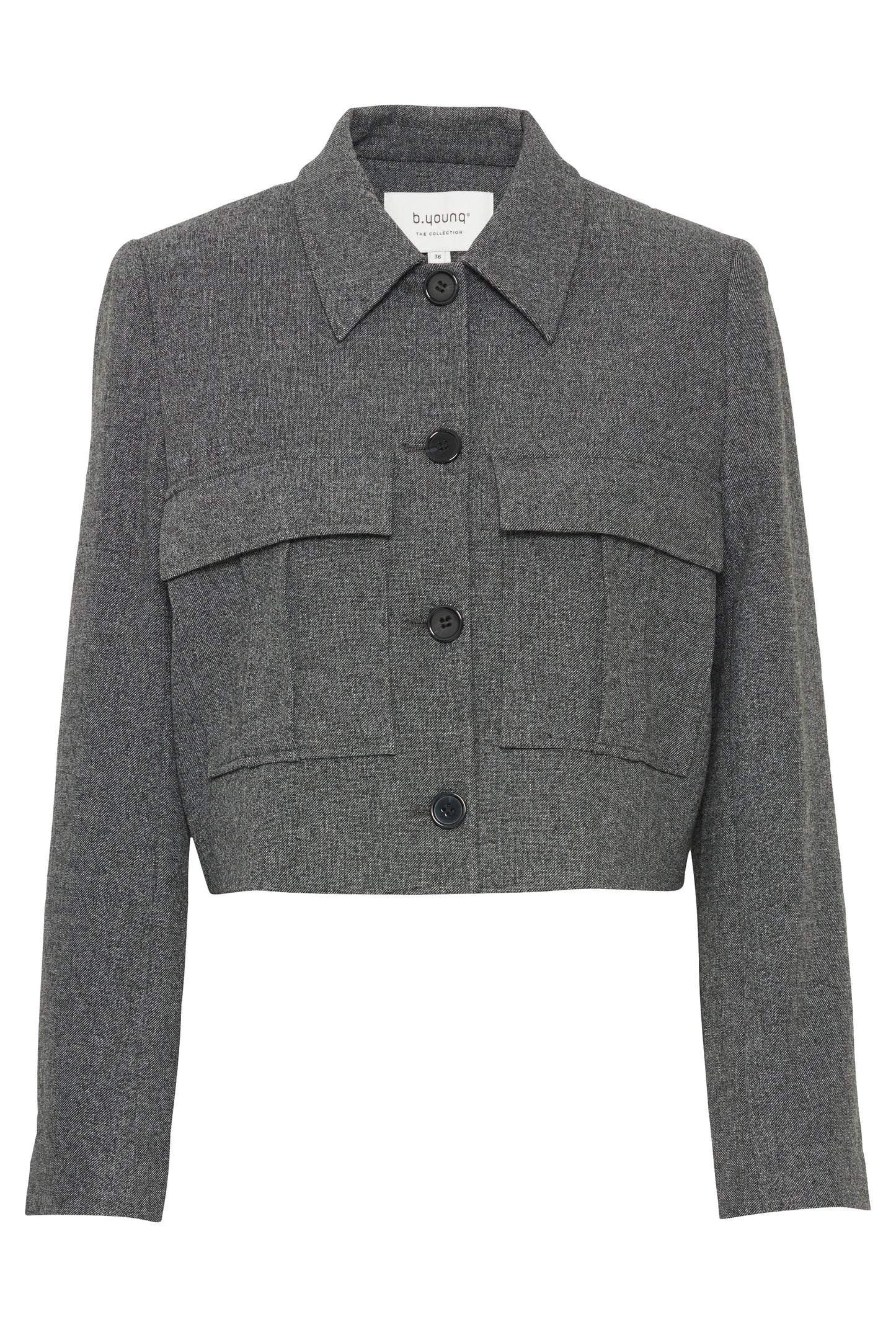 Chaqueta cropped gris BRISA