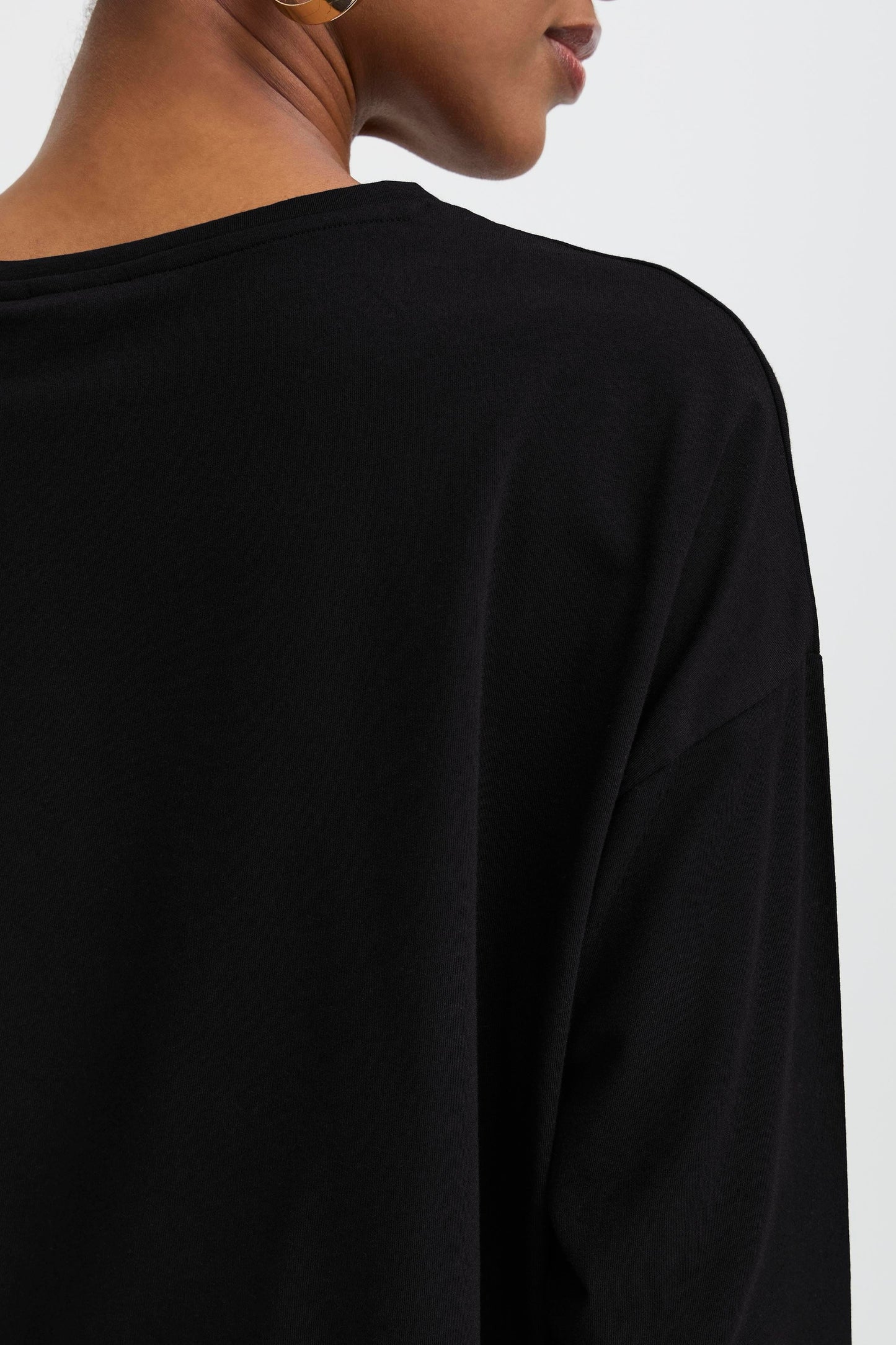 Camiseta manga 3/4 negra BINDU