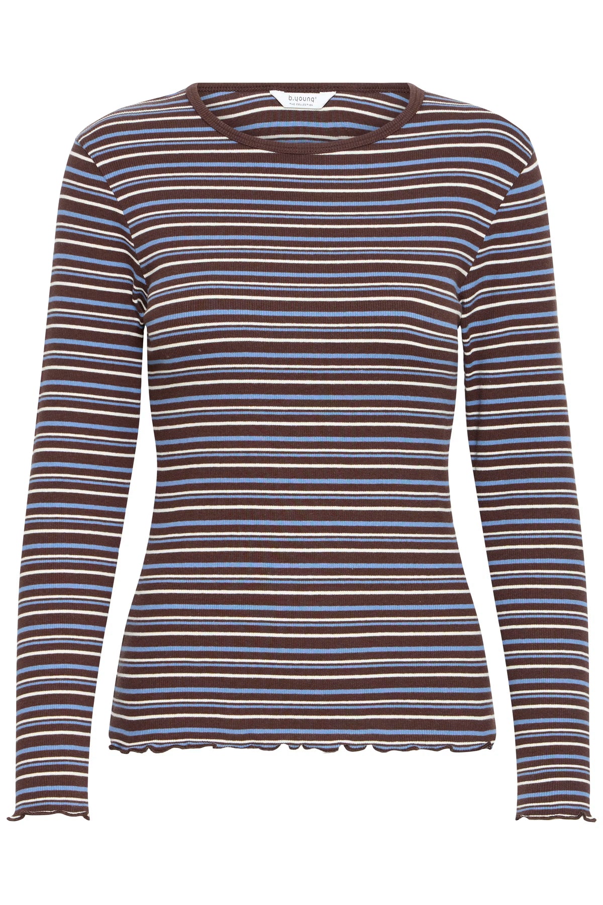 Camiseta rayas choco/blue LIDOM