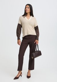 Jersey cuello polo bicolor LESLIE