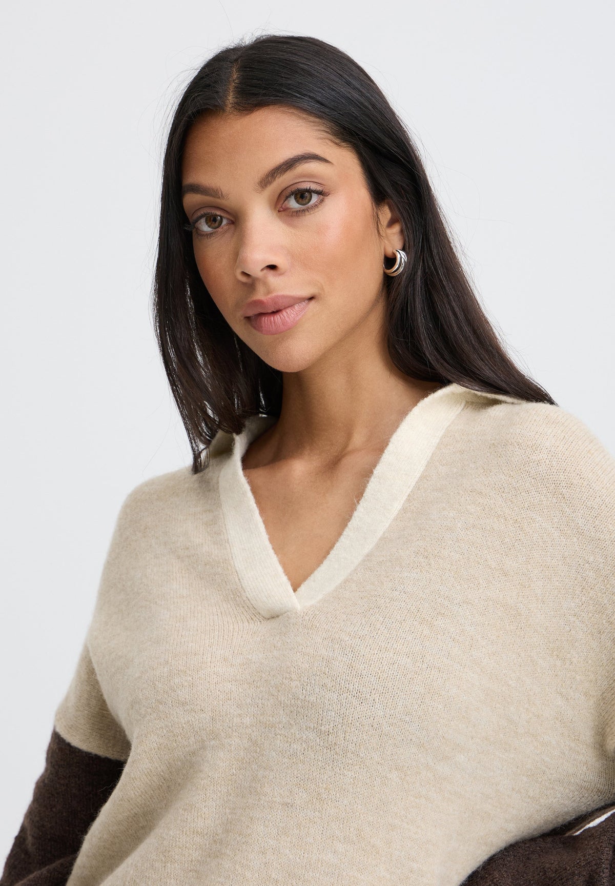 Jersey cuello polo bicolor LESLIE