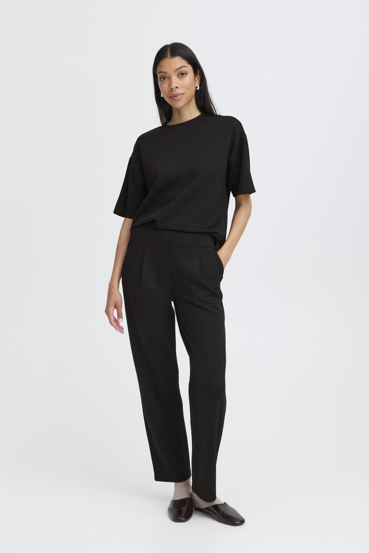 Pantalón modal negro BITAN