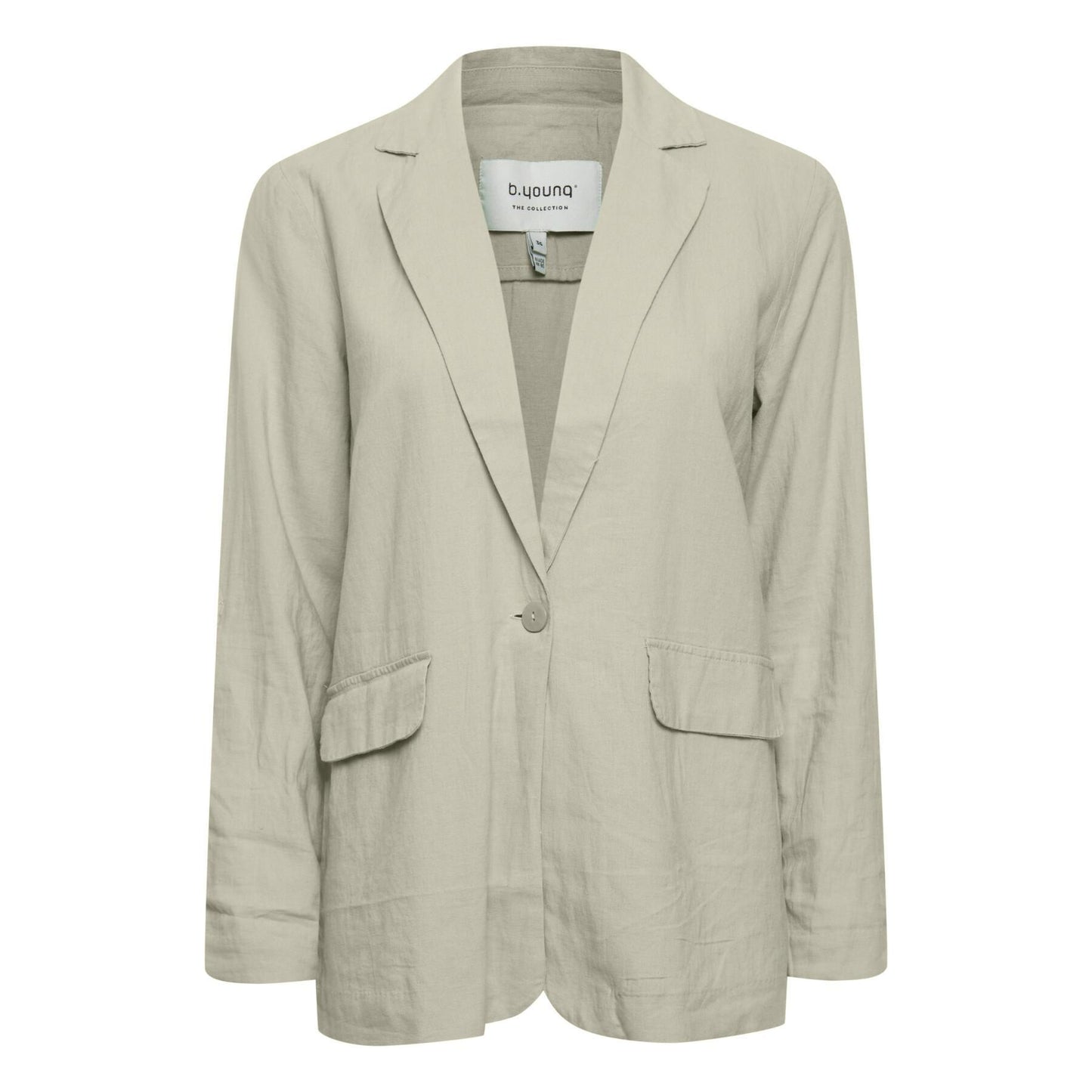 Blazer beige de lino ELBA