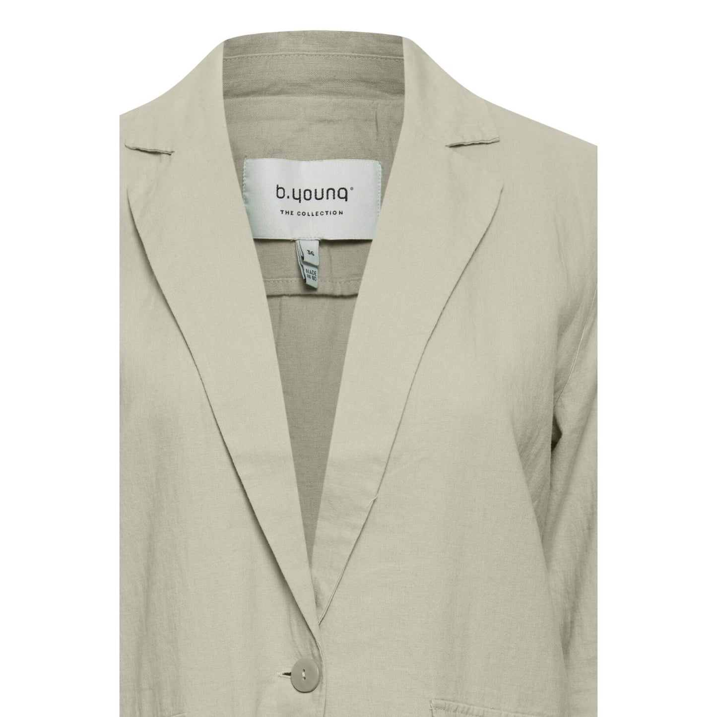 Blazer beige de lino ELBA