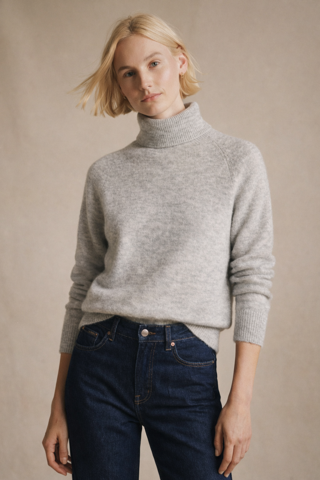 Jersey de punto gris jaspeado BODEN