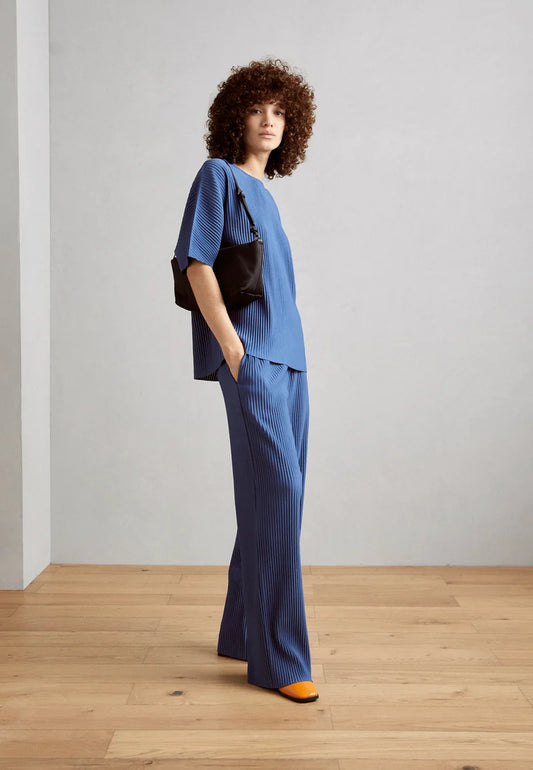 Pantalón plisado azul TRISSA