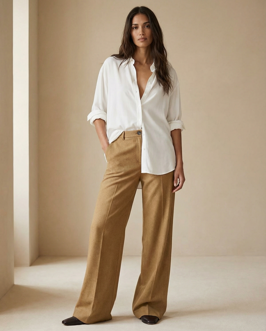 Pantalón sastre camel BRYNA