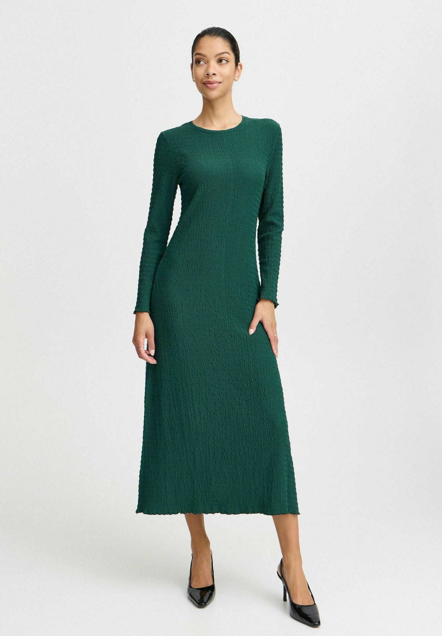 Vestido largo verde oscuro PAULA