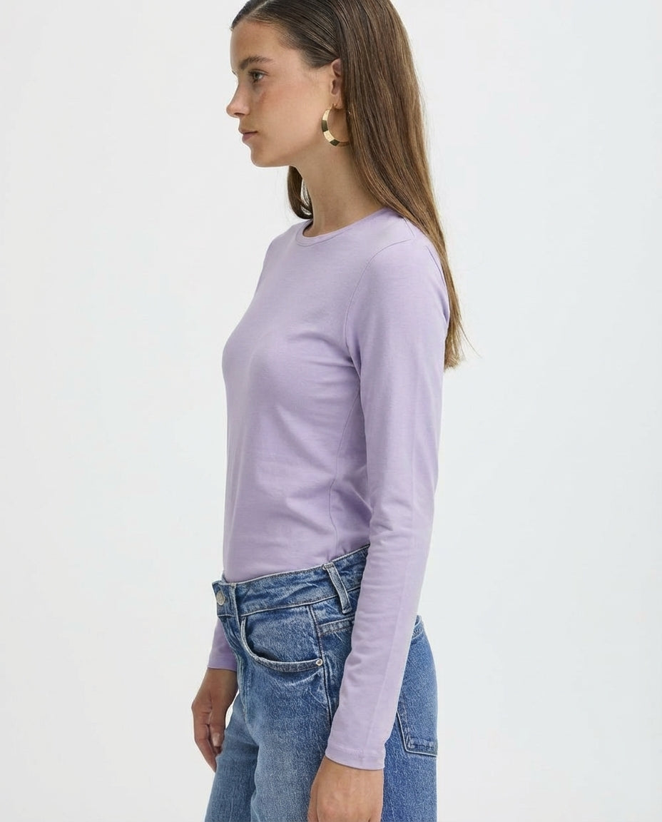Camiseta básica malva PAMELA