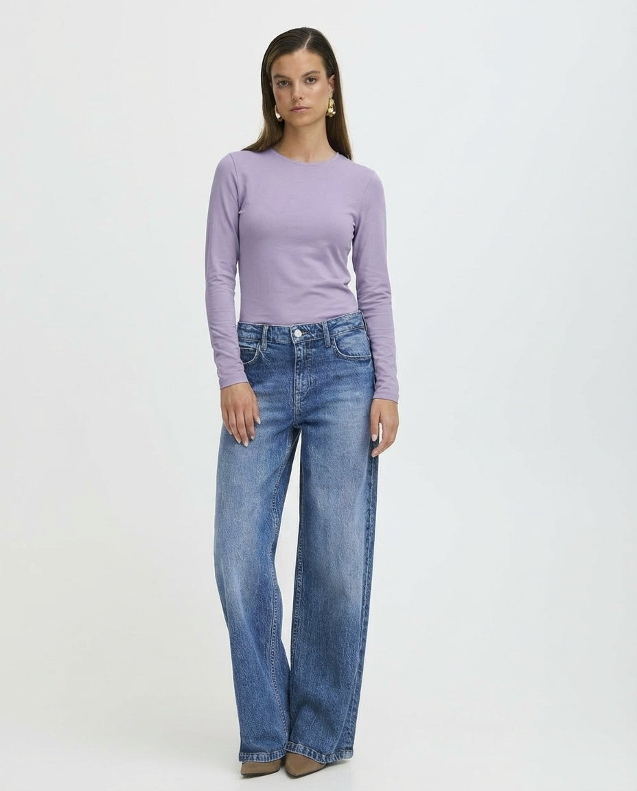 Camiseta básica malva PAMELA