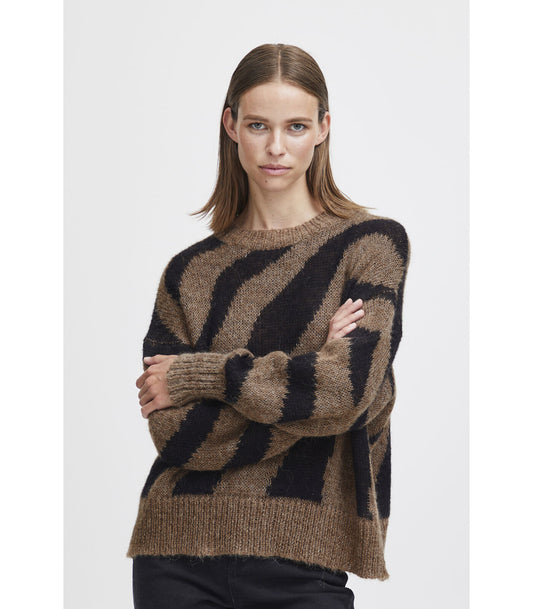 Jersey bicolor con lana y alpaca