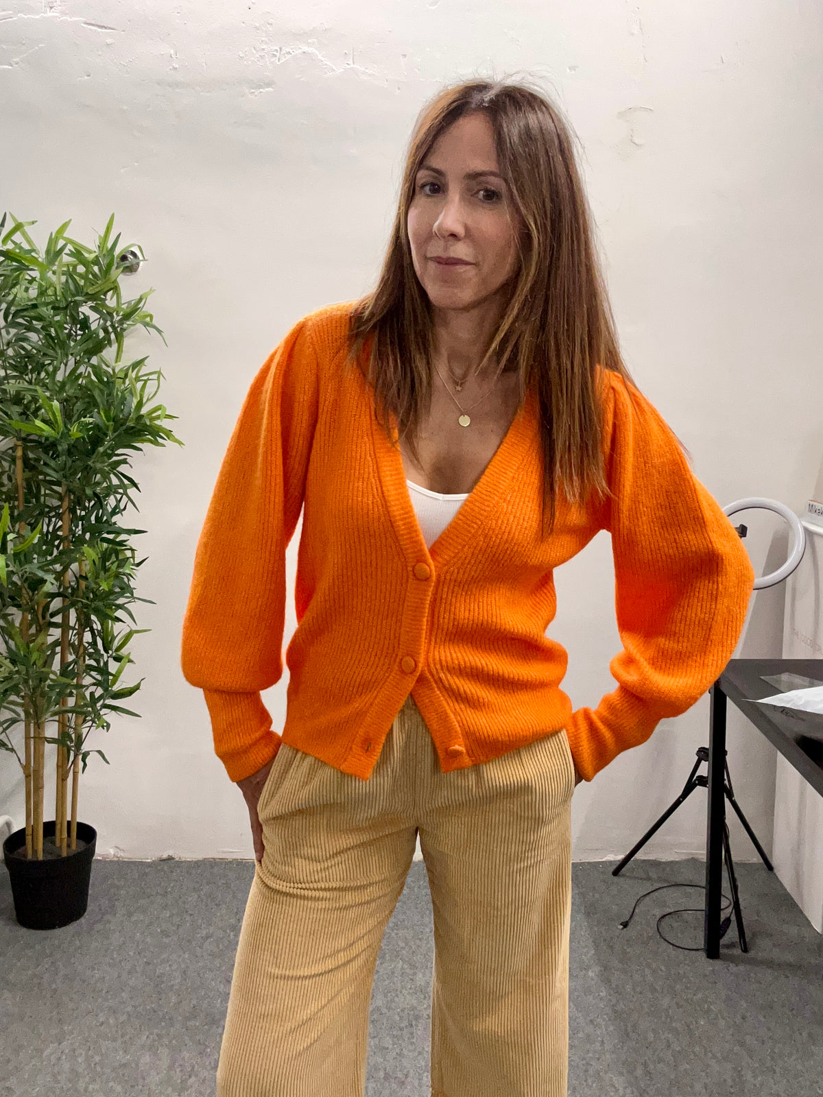Cárdigan naranja CATRIEL