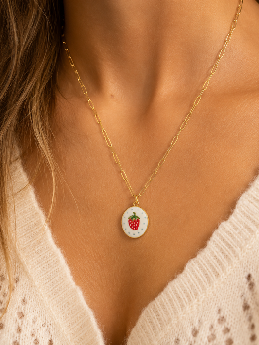 Collar medalla ACIANO fresa 2