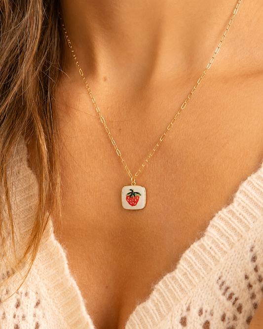 Collar medalla ACIANO fresa
