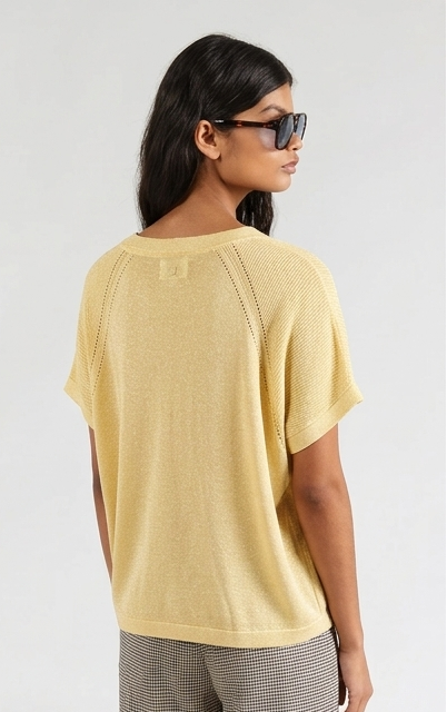 Jersey fino amarillo con toque de brillo DRACENA