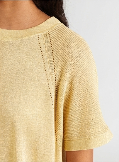 Jersey fino amarillo con toque de brillo DRACENA