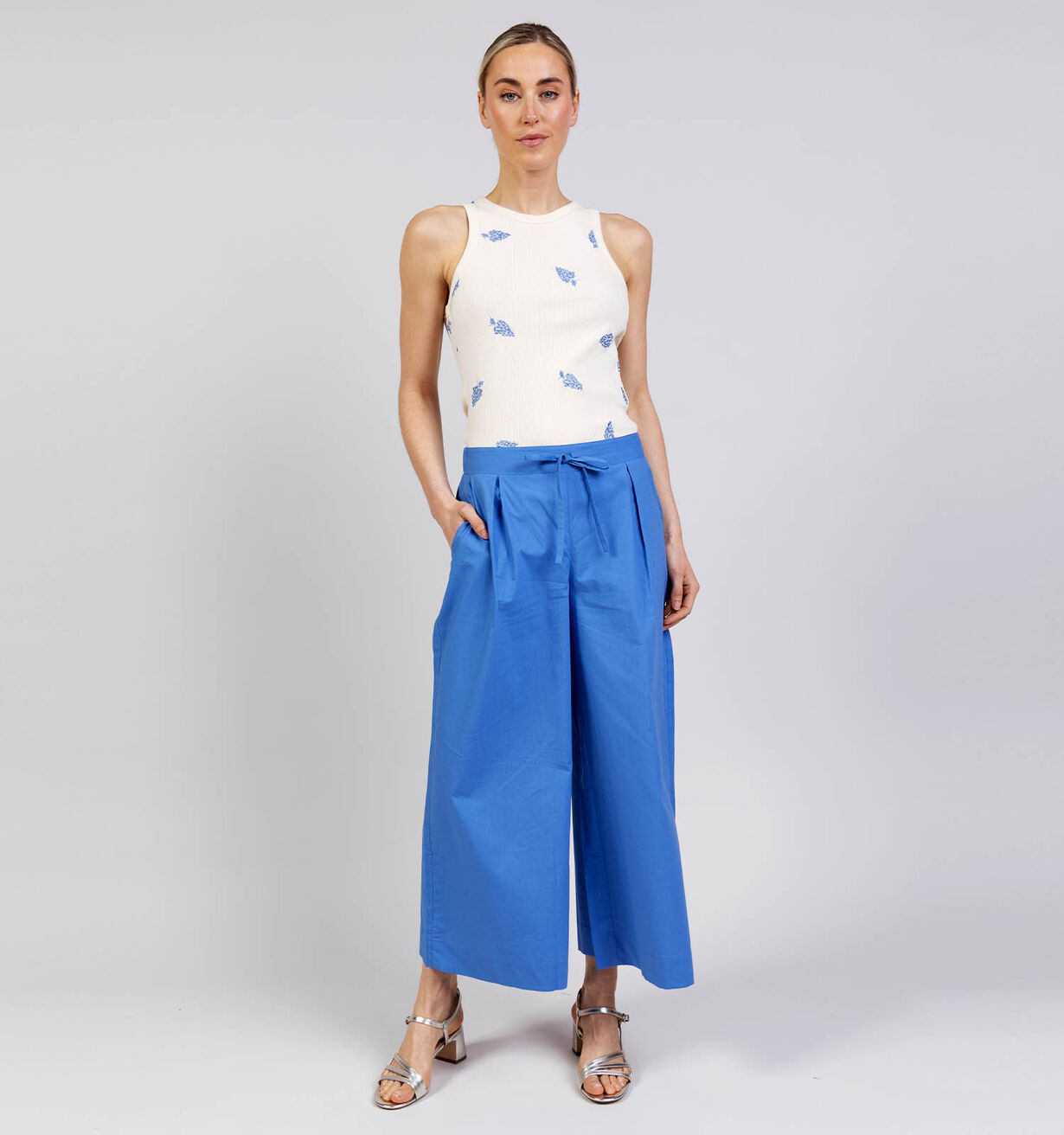 Pantalón culotte azul DEUTZIA